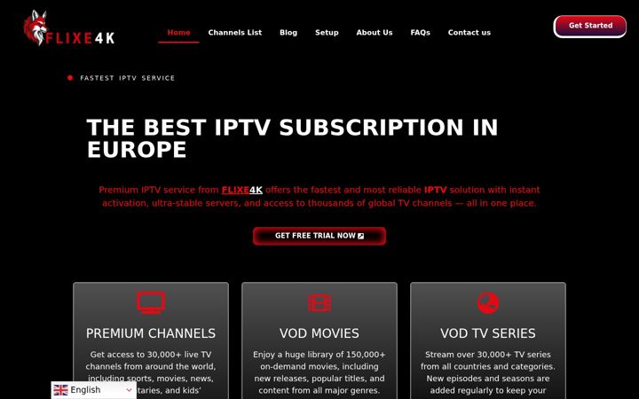 Screenshot of flixe4k.com