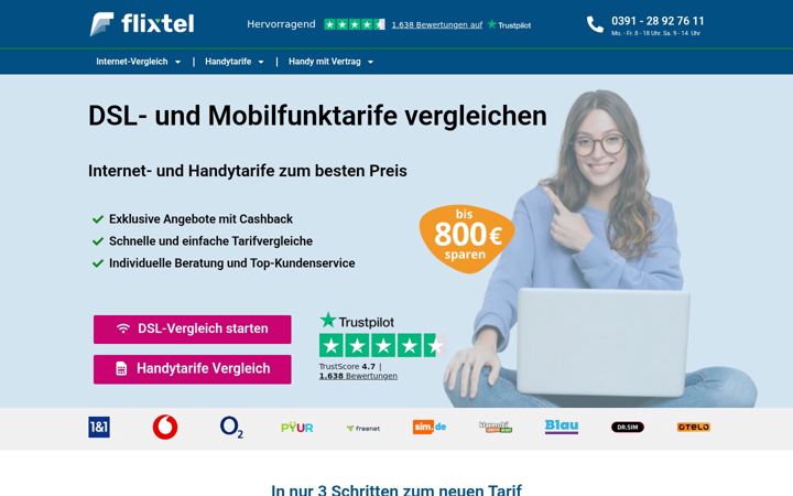 Screenshot of flixtel.de