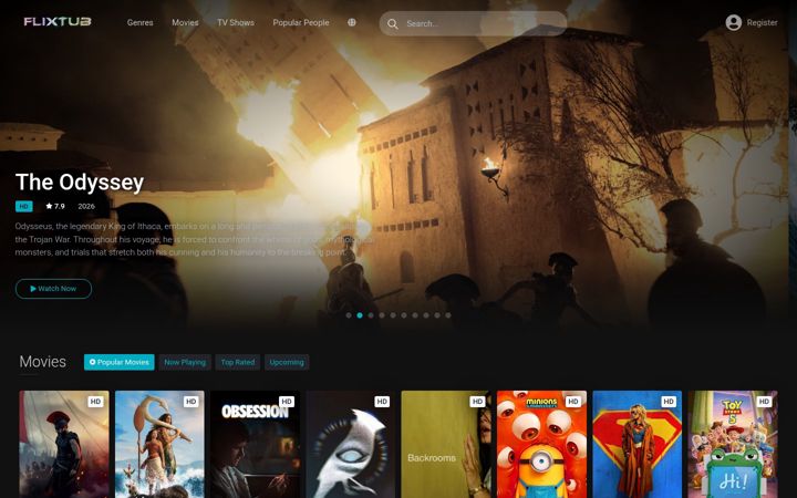 Screenshot of flixtub.com