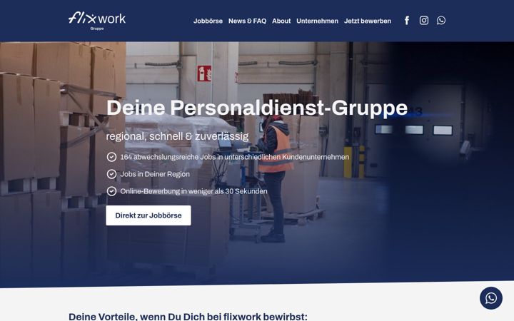 Screenshot von flixwork.de