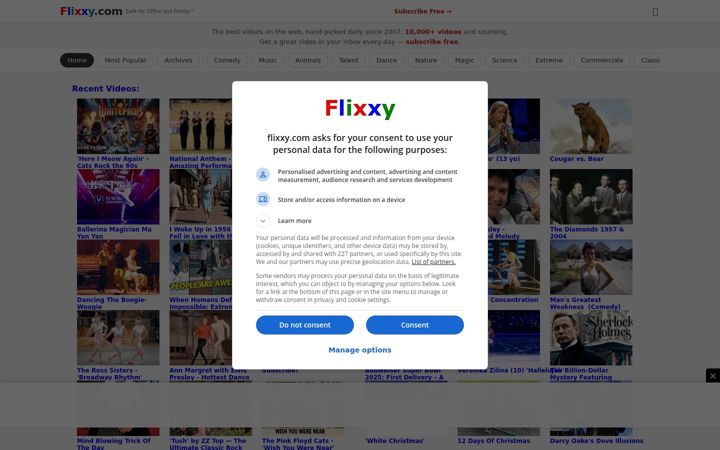 Screenshot of flixxy.com