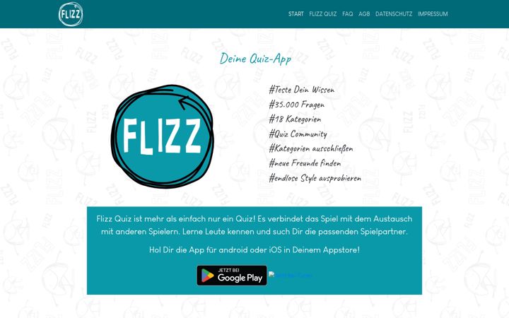 Screenshot of flizzquiz.de