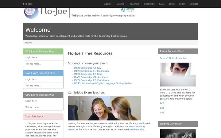 Screenshot του flo-joe.co.uk