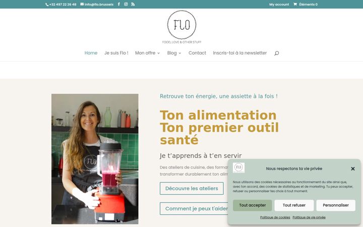 Screenshot of flo.brussels