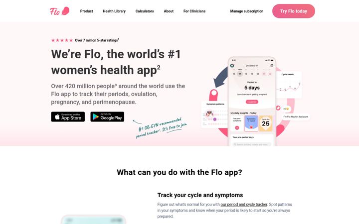 Screenshot of flo.health