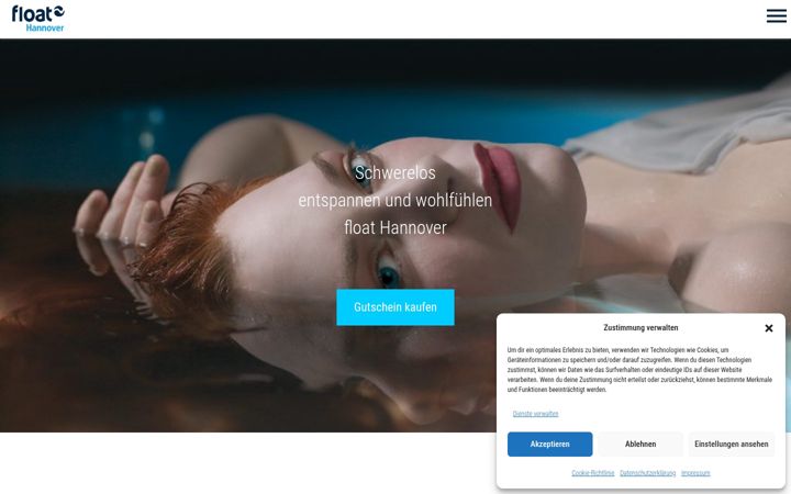 Screenshot of float-hannover.de