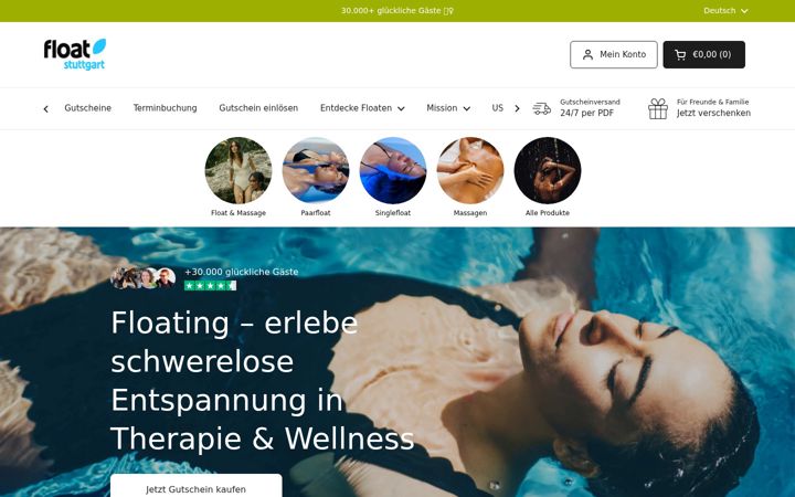 Screenshot of float-stuttgart.de