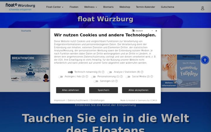 Screenshot ta' float-wuerzburg.de