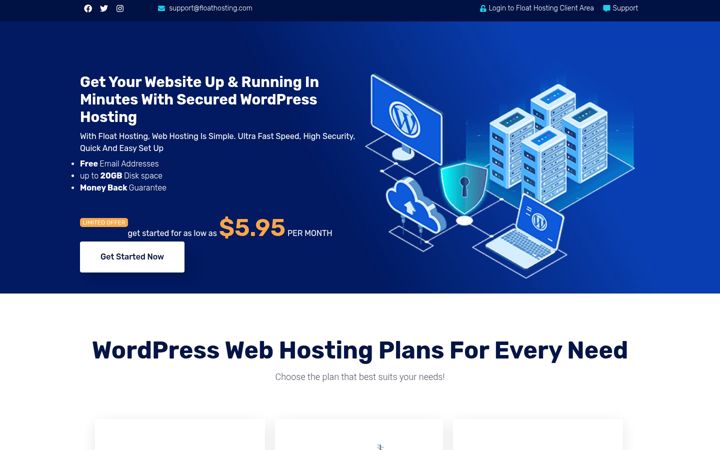 Screenshot of floathosting.com