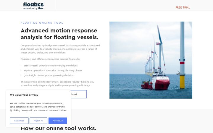 Screenshot stránky floatics.net