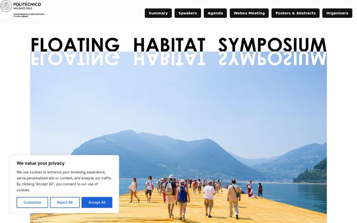 Captură de ecran a floatinghabitat.polimi.it