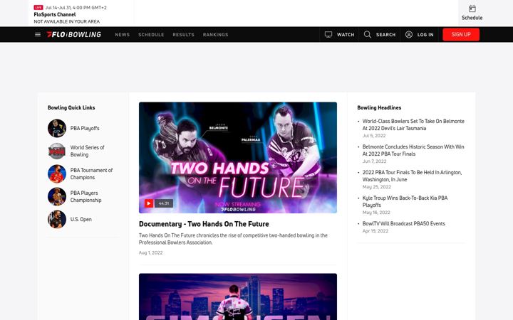 Screenshot of flobowling.com