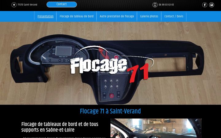 Screenshot of flocage71.fr