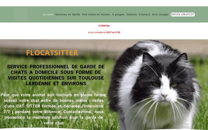 Screenshot of flocatsitter.fr