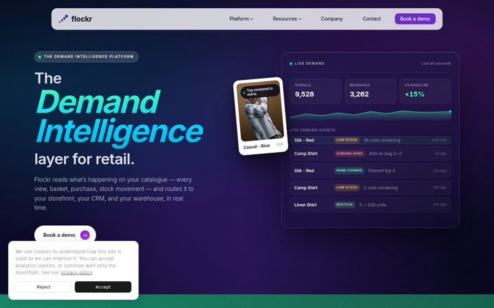 Screenshot of flockr.co