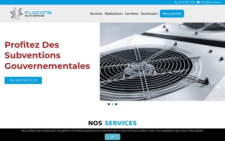 Screenshot of flocons.ca