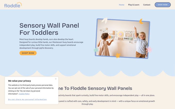 Screenshot of floddletoys.com