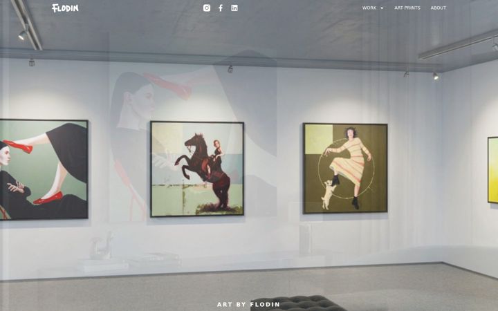 Screenshot of flodinartworks.com