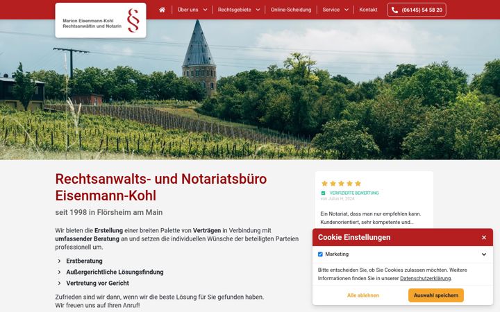 Screenshot ta' floersheimer-kanzlei.de