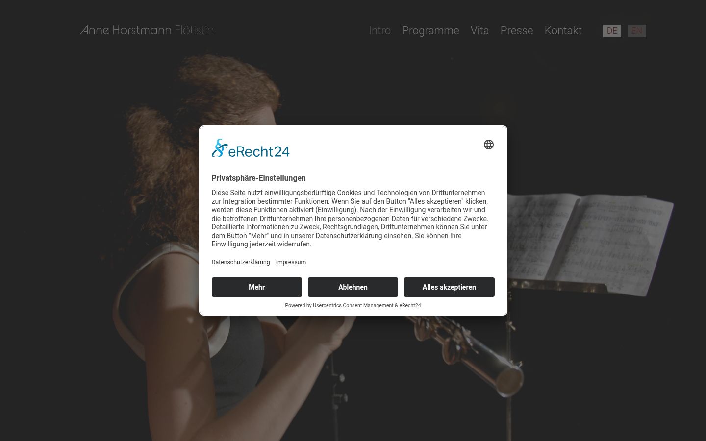 Screenshot van de toestemmingsbanner zoals getoond vóór enige interactie