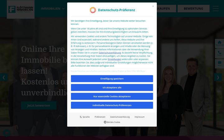 Screenshot ta' floettmann-immobilien.de