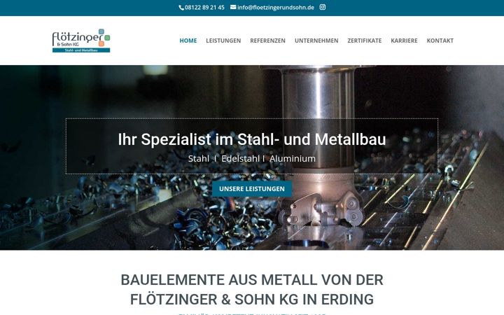 Screenshot ta' floetzingerundsohn.de