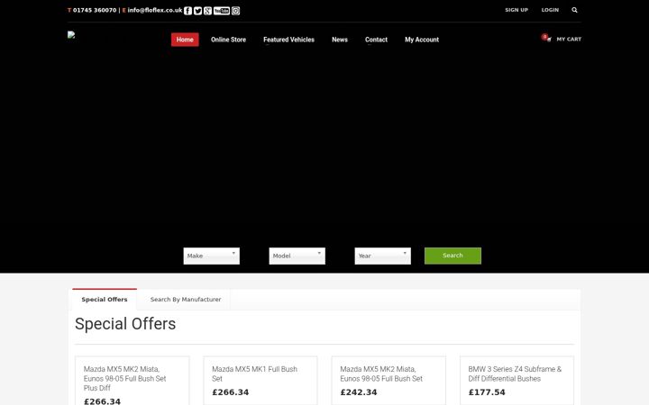 Screenshot of floflex.co.uk
