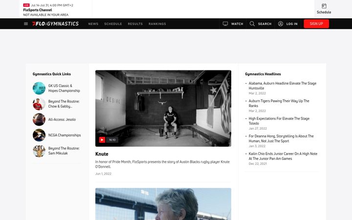 Screenshot of flogymnastics.com