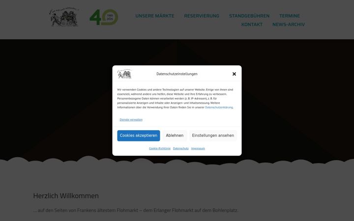 Screenshot ta' flohmarkt-bohlenplatz.de