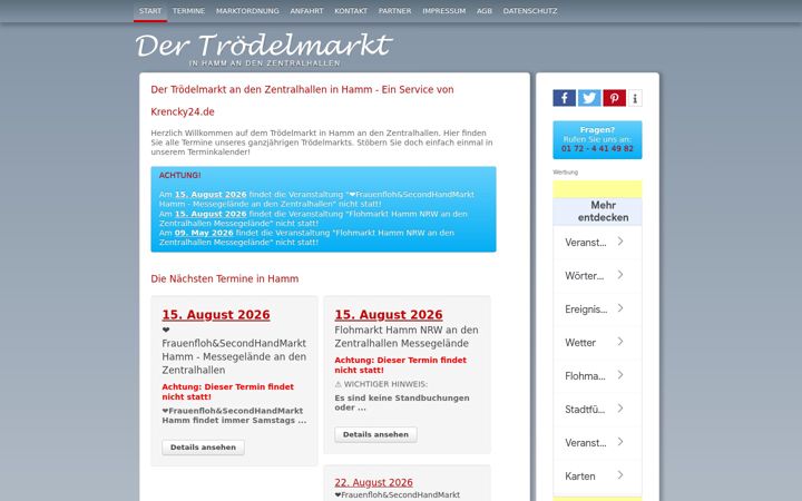 Screenshot ta' flohmarkt-hamm.de