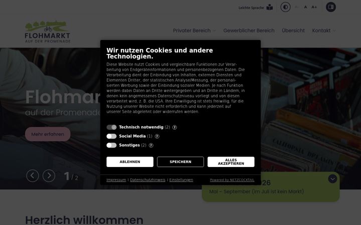 Screenshot ta' flohmarkt-muenster.de