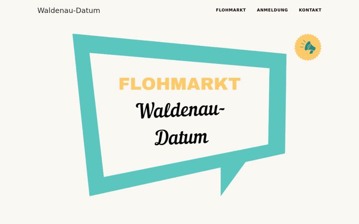 Screenshot of flohmarkt-waldenau-datum.de