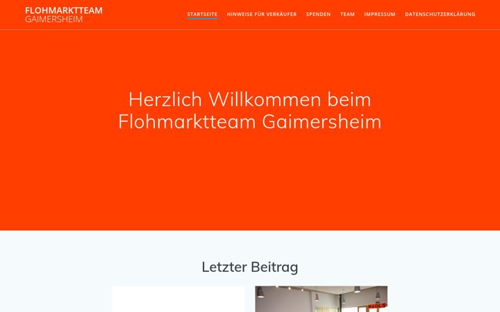 Screenshot of flohmarktteam-gaimersheim.de