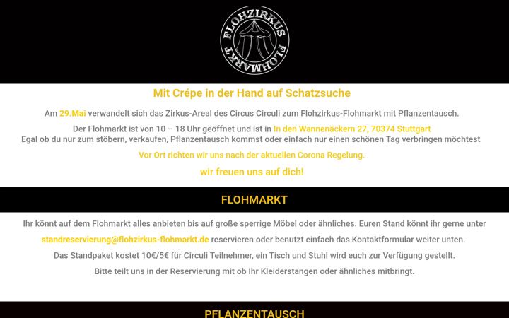 Screenshot of flohzirkus-flohmarkt.de