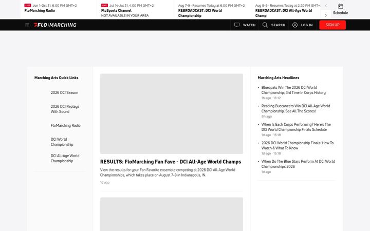 Screenshot of flomarching.com