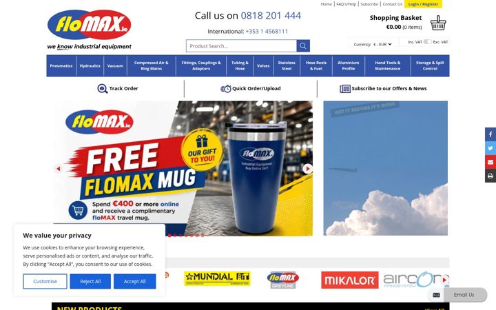 Captura de pantalla de flomax.ie
