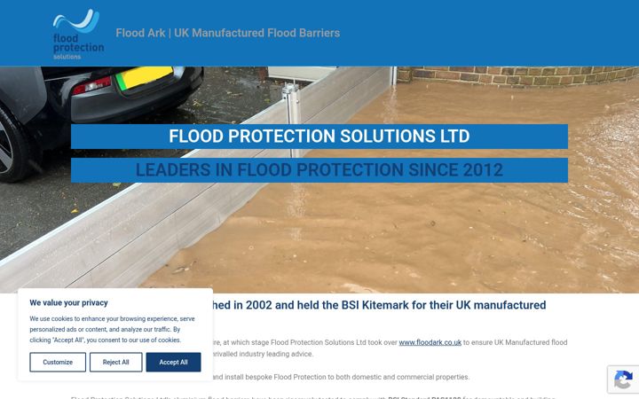 Screenshot of floodark.co.uk