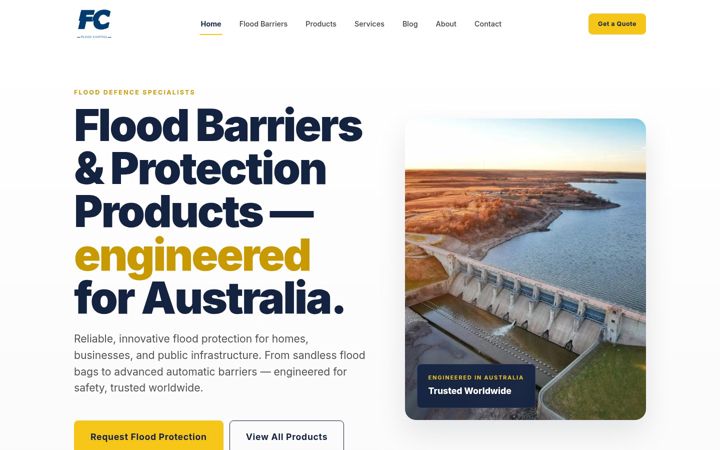 Screenshot of floodcontrol.com.au