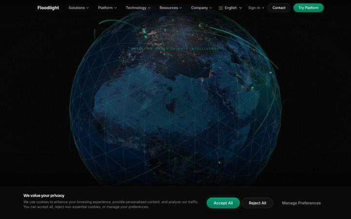 Screenshot of floodlightglobal.com