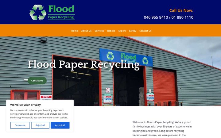 Captura de pantalla de floodpaperrecycling.ie
