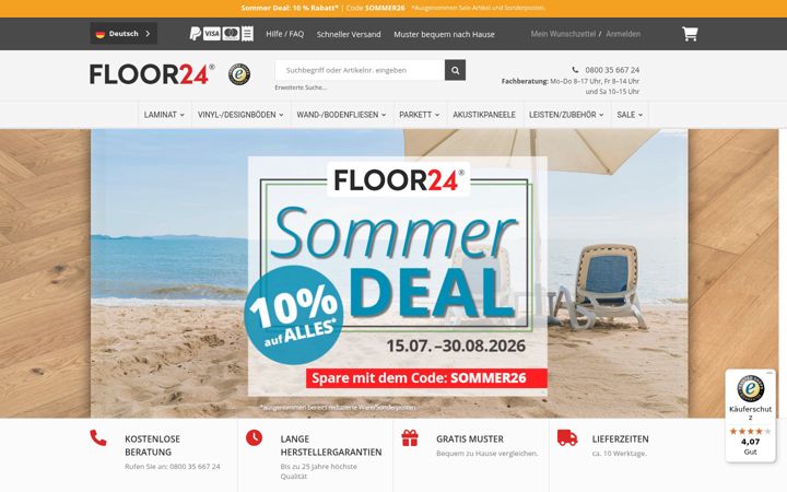 Zrzut ekranu floor24.de