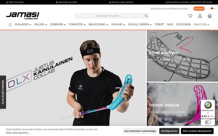 Screenshot of floorballoutlet24.com
