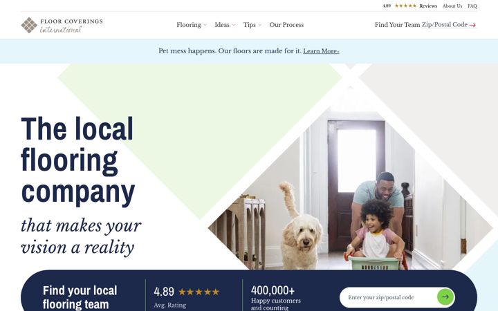 Screenshot of floorcoveringsinternational.com