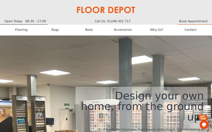 Screenshot of floordepotchesterfield.co.uk