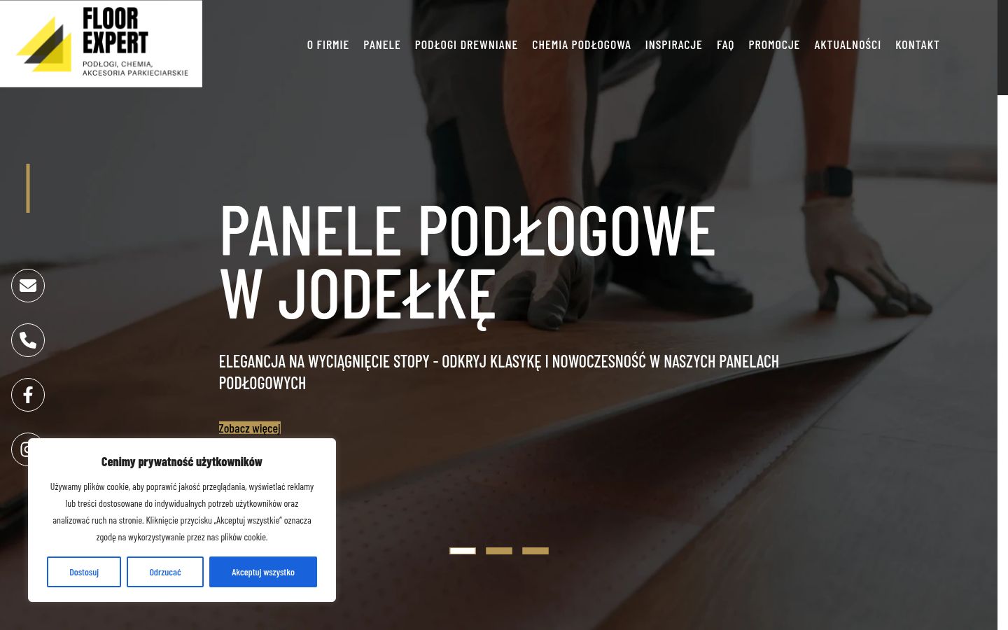 Zrzut ekranu banera zgody wyświetlanego przed jakąkolwiek interakcją