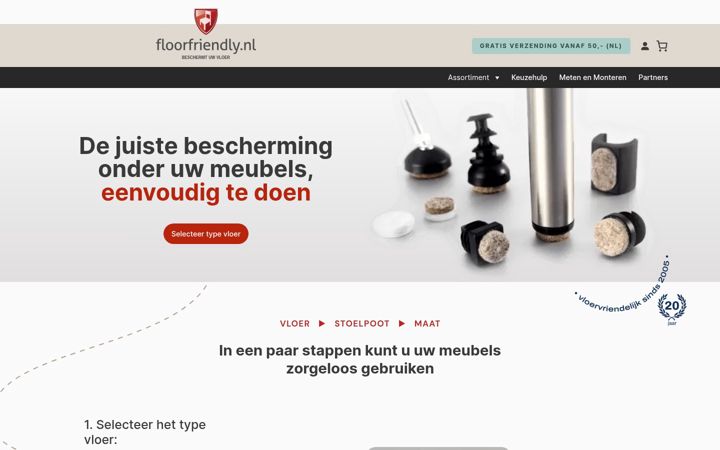Screenshot ta' floorfriendly.nl