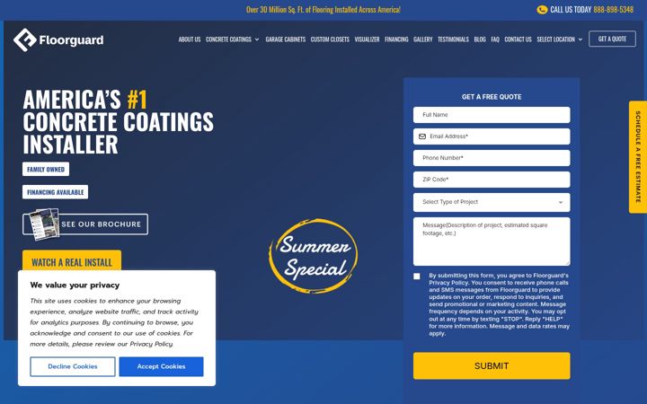 Screenshot of floorguard.com