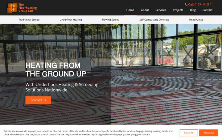 Screenshot of floorheatinggroup.co.uk