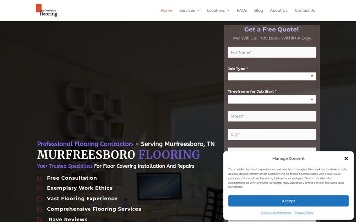 Screenshot of flooringmurfreesboro.com
