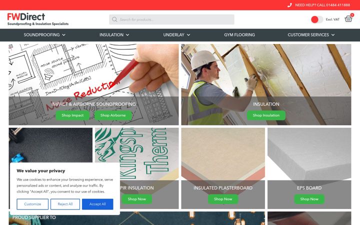 Skærmbillede af flooringwarehousedirect.co.uk